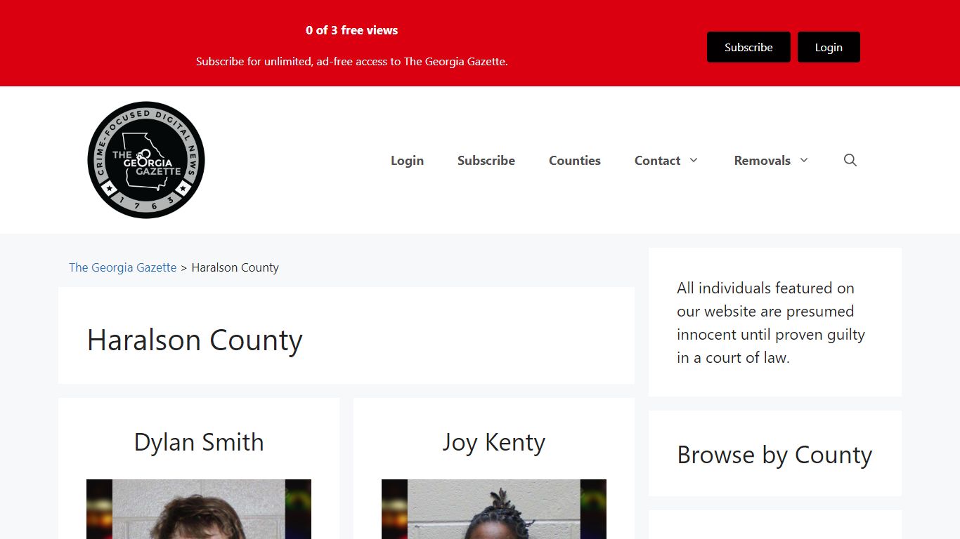 Haralson County Jail Bookings - The Georgia Gazette